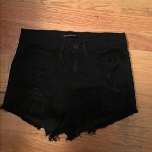 Black jean shorts